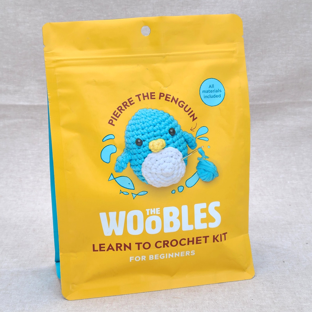 NEW The Woobles Pierre the Penguin Crochet Kit & Hook Beginners Yarn Craft